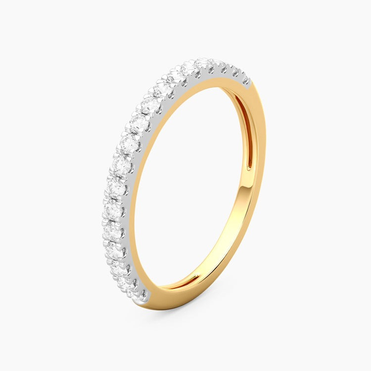 Gold Size 5 Lab Golden Harmony Eternity Ring