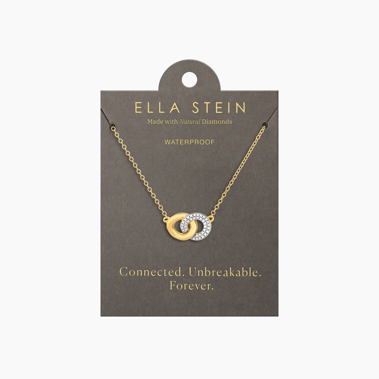 Gold Entwined Discs Pendant Necklace