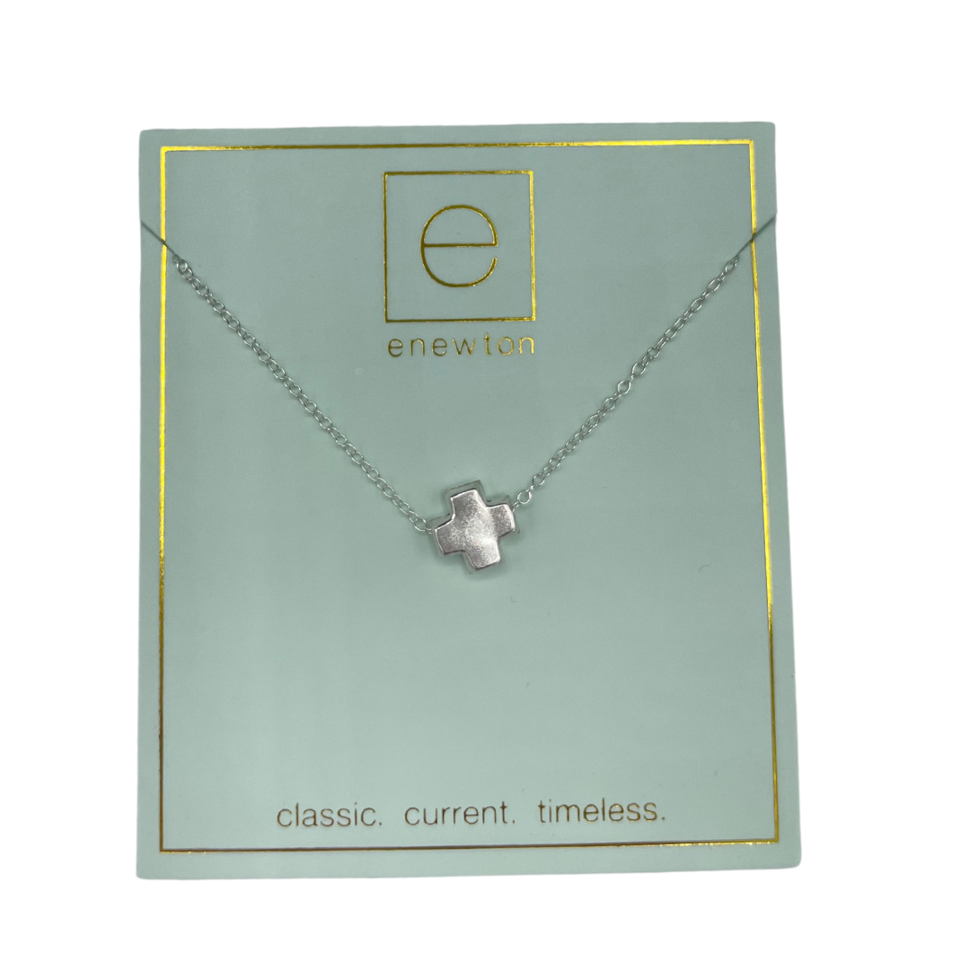 eNewton | 16" Signature Cross Sterling Necklace - Sterling