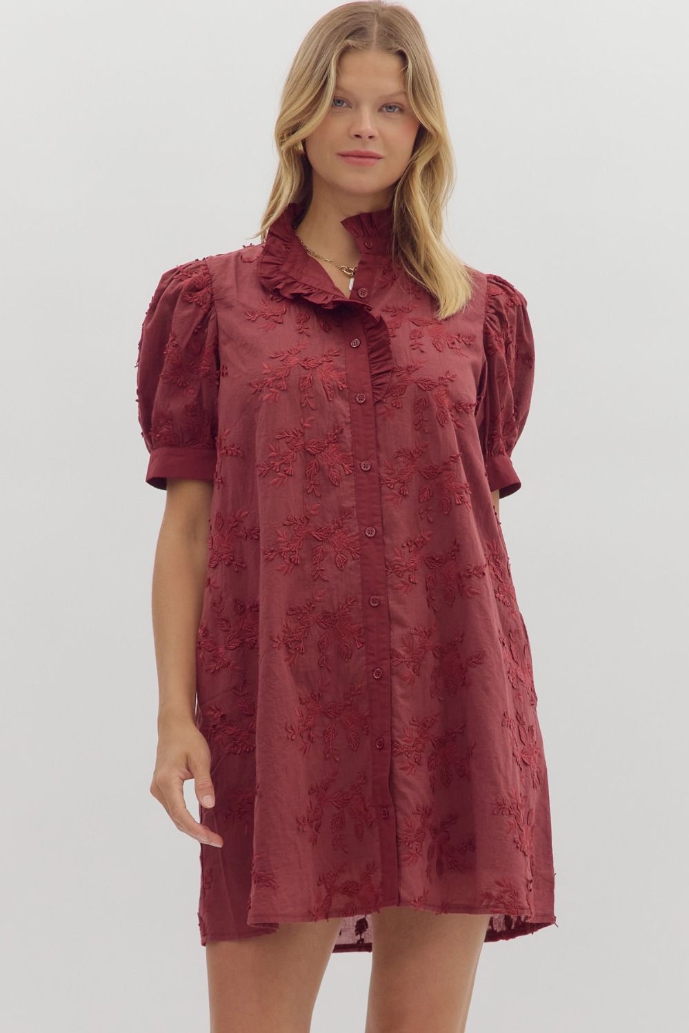 Kelly Ruffle Eyelet Dress