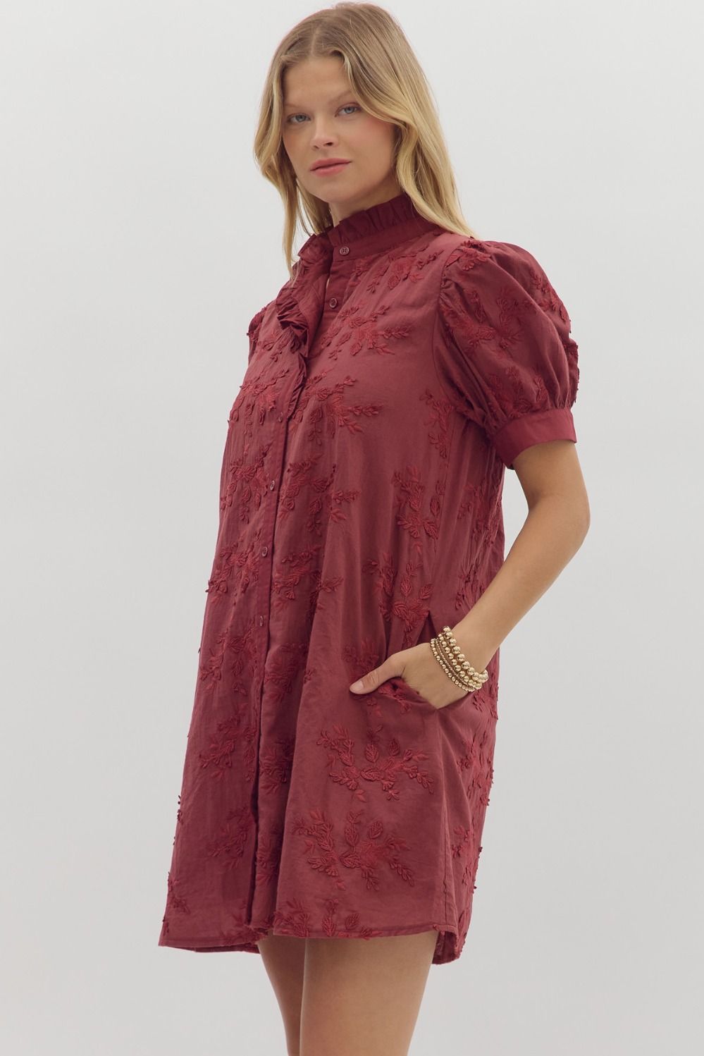 Kelly Ruffle Eyelet Dress