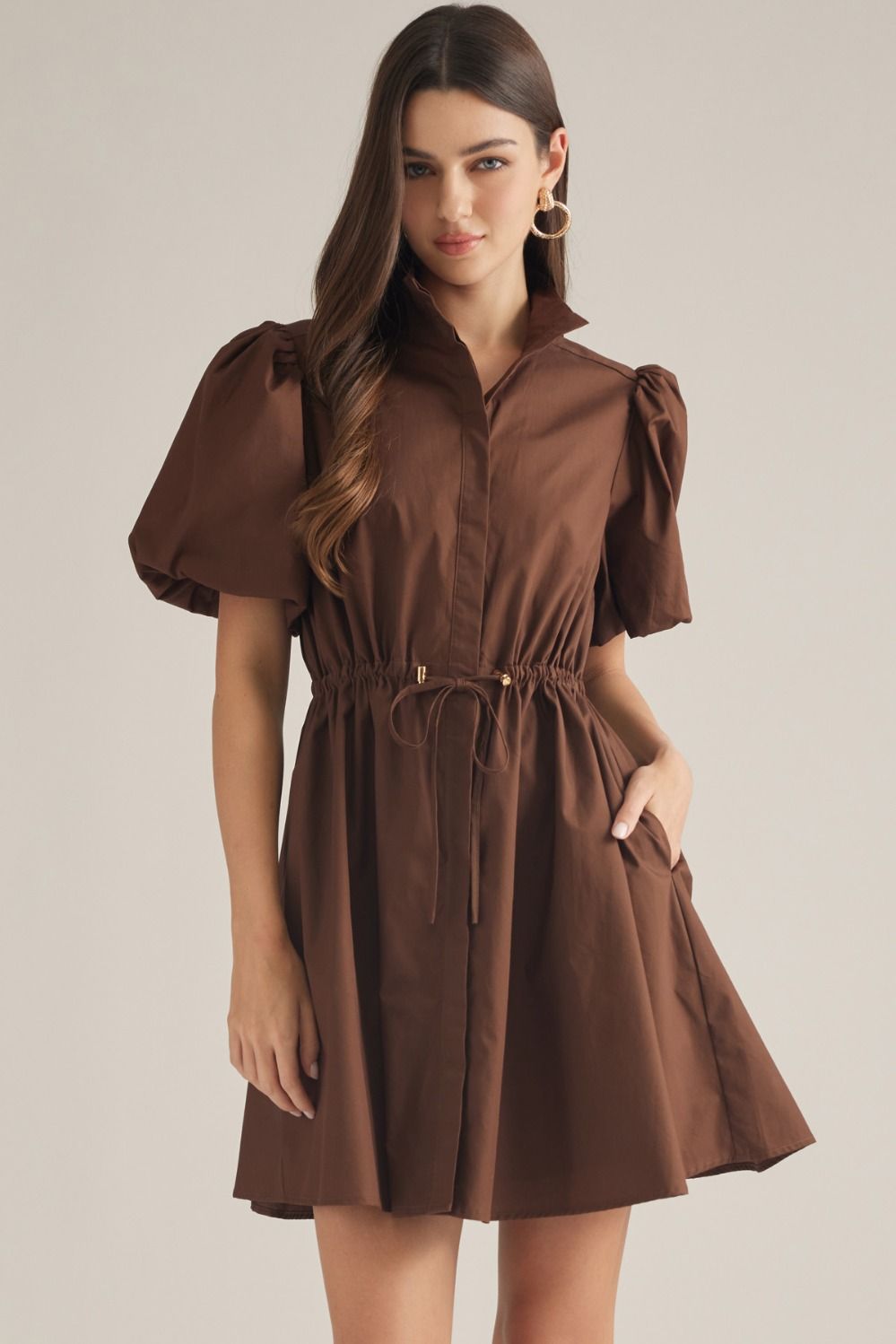 Ensley Puff Sleeve Mini Dress