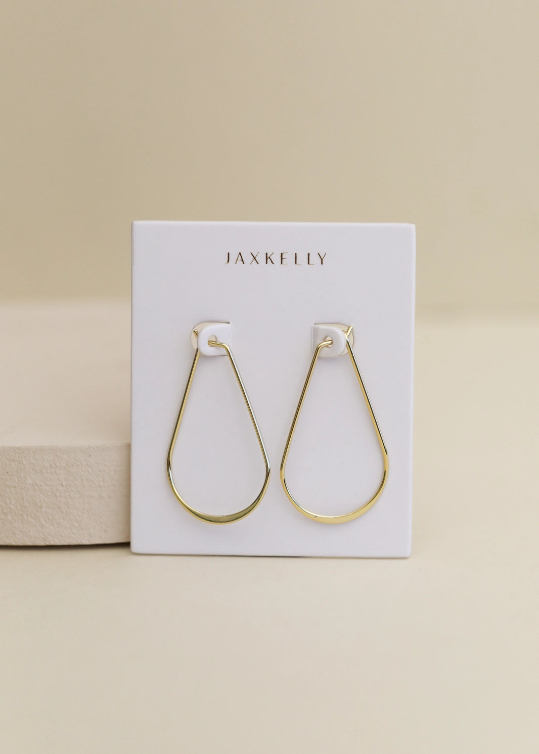 Gold Long Oval Hoop