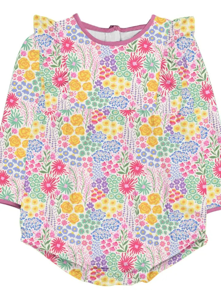 Goosies |Long Sleeve Flutter Bubble - Flower Fields