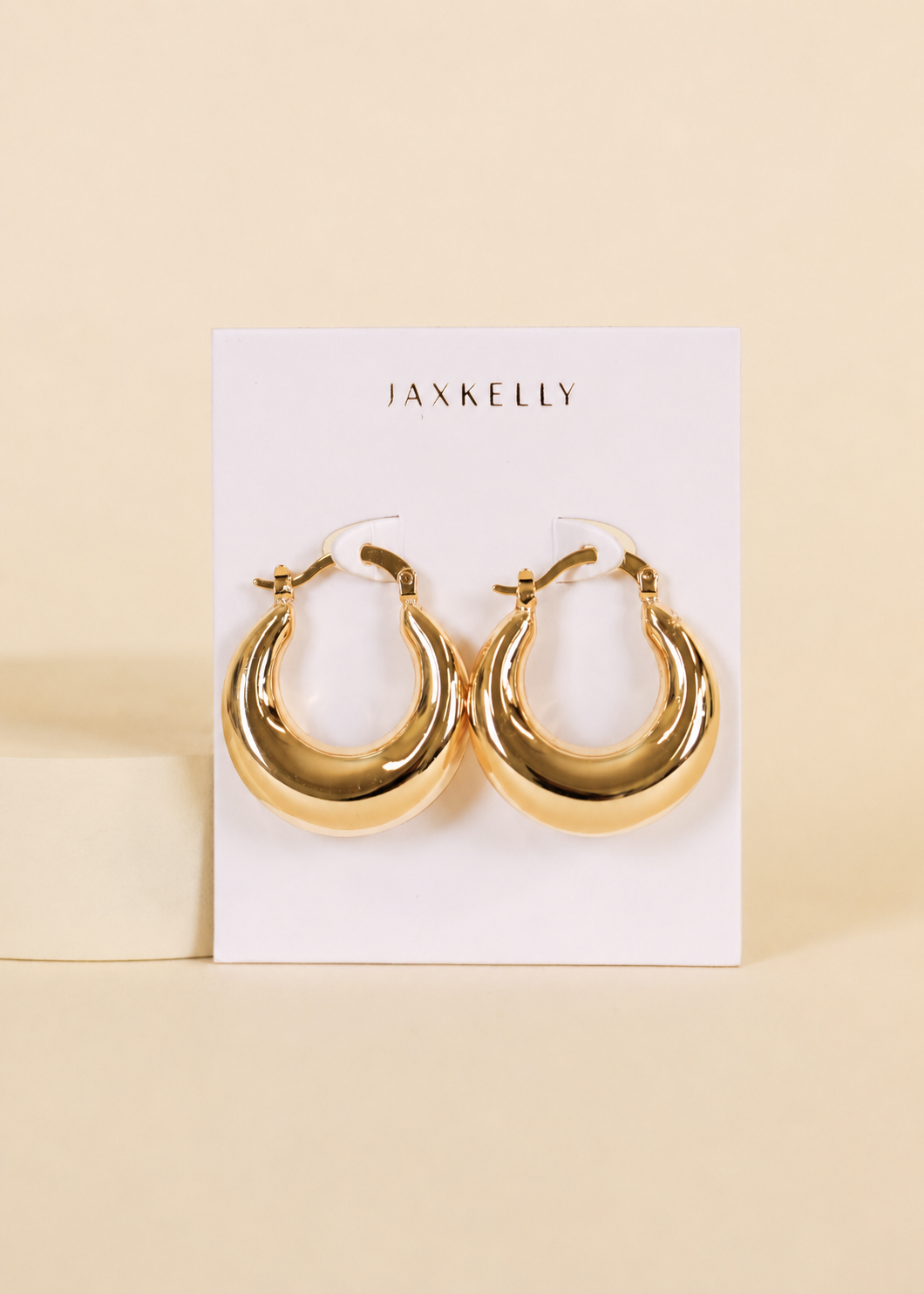 Gold Hoop - Sculptural Wide - Earrings