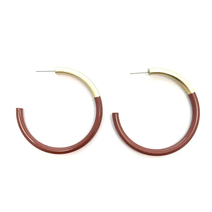 Large Liz Hoop Earrings - 2.25''