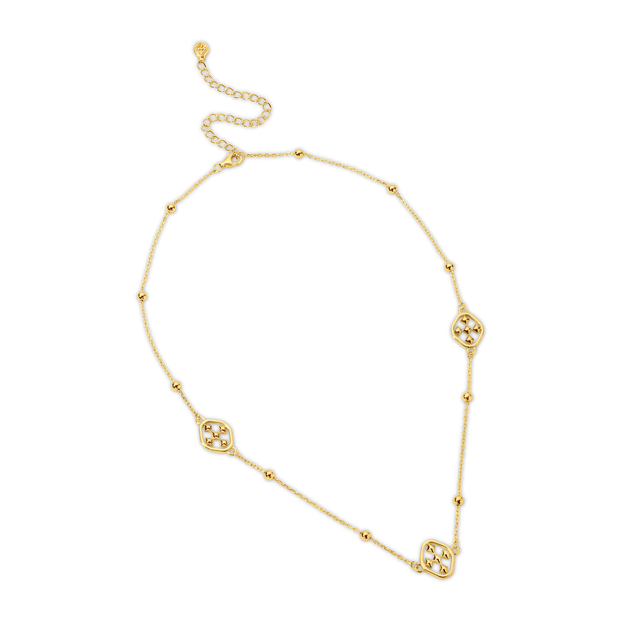 Gracewear Collection | Shield Choker Necklace - Gold Vermeil