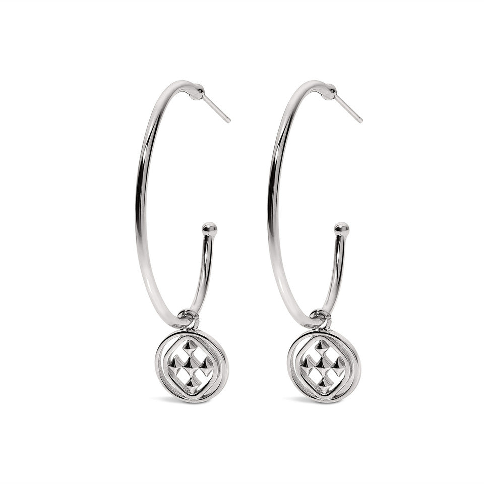 Gracewear Collection | Medallion Large Hoop Earrings