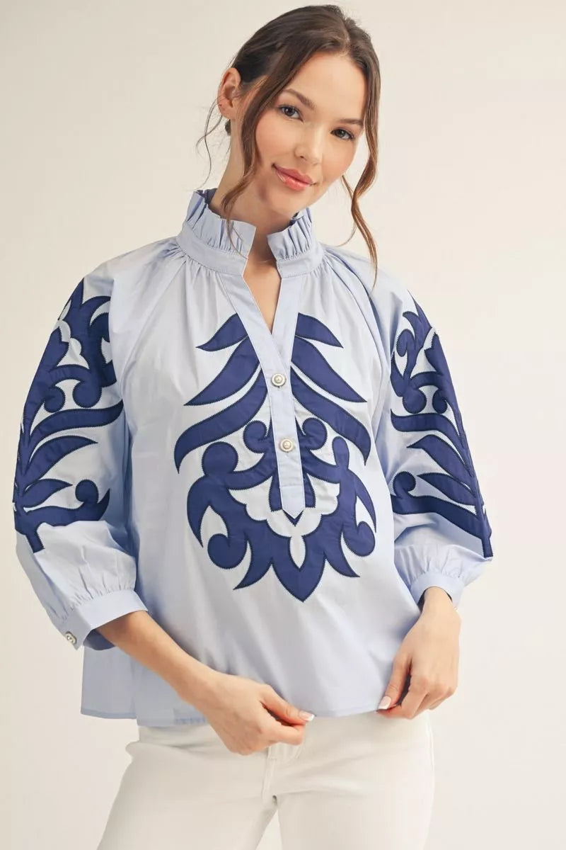 Olivia Floral Embroidered Top