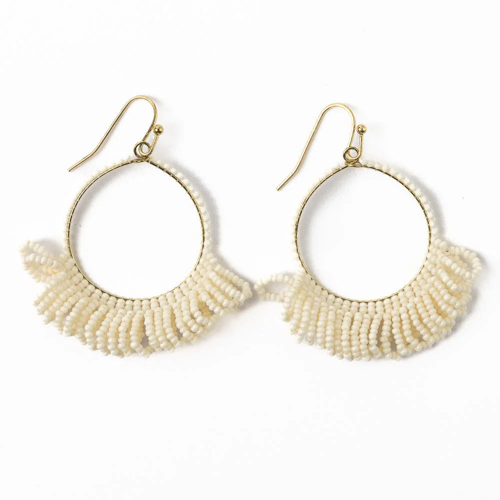 INK + ALLOY | Kendra Fringe Hoop Seed Bead Earrings