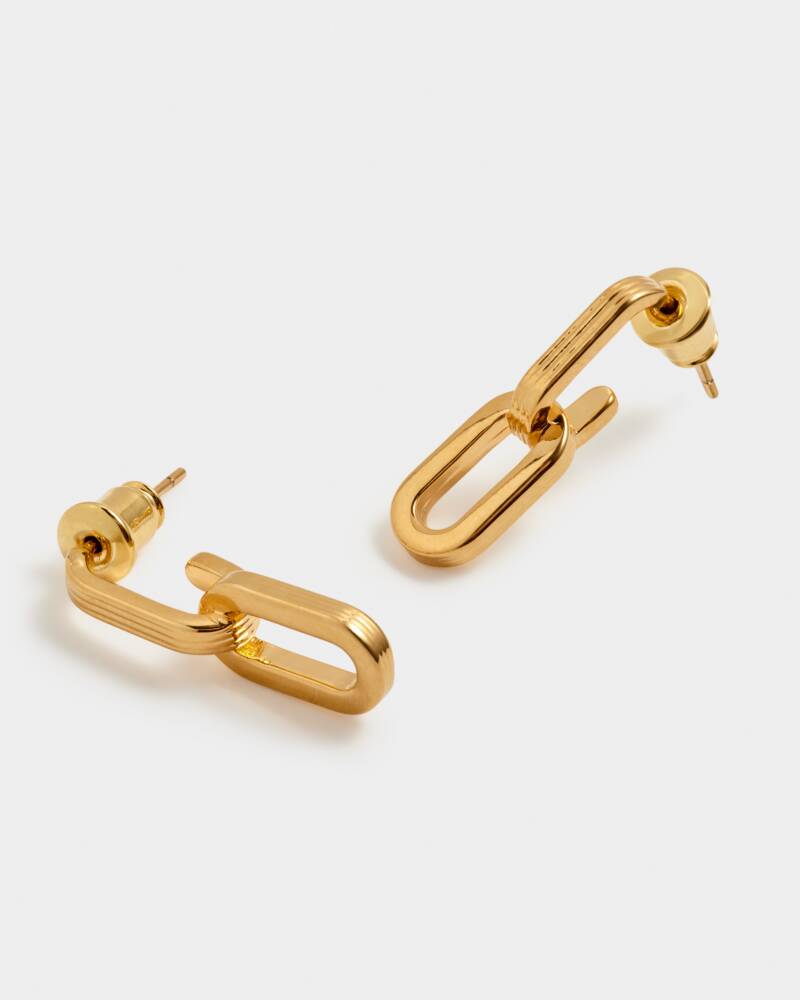 Molten Luxe Waterproof Gold Hoop Earrings