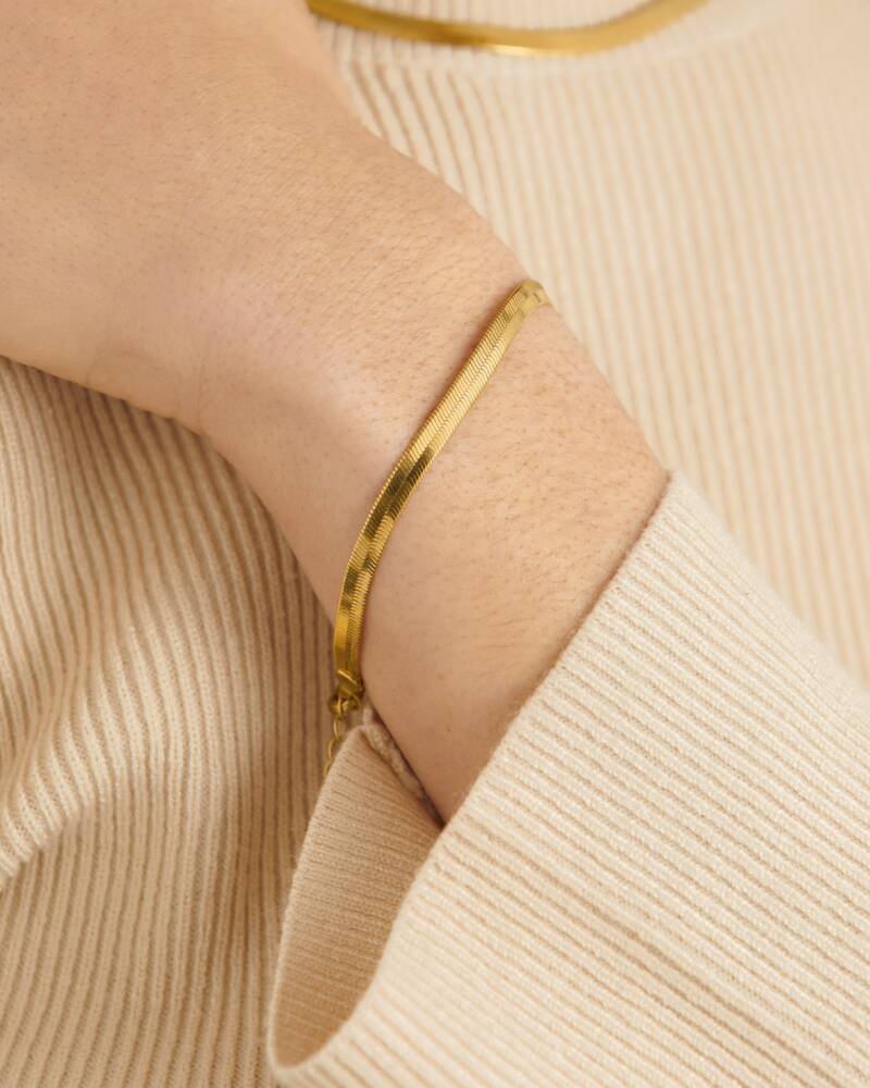 Ciana Waterproof Gold Snake Chain Bracelet