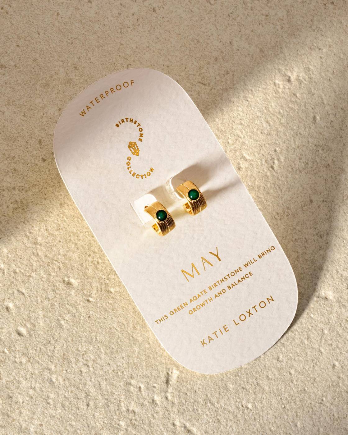 Birthstone Hoop Earrings