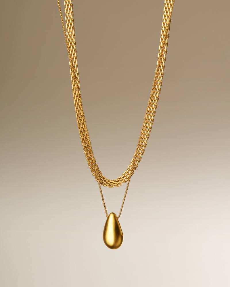Braid Chain Waterproof Gold Necklace