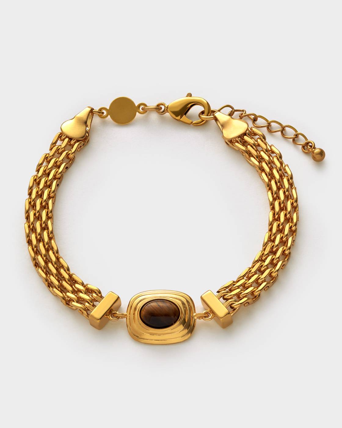 Tigers Eye Button Bracelet