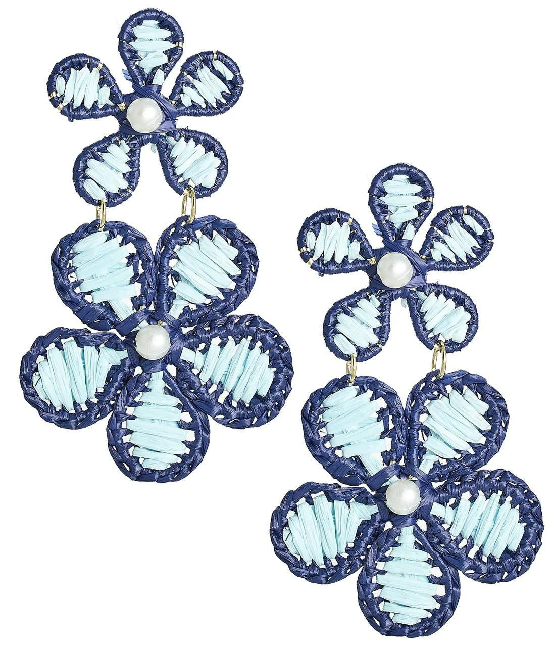 Marigold Two Tone Raffia Earring