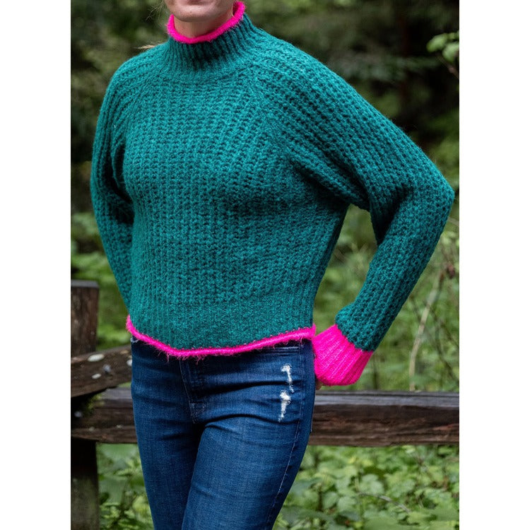 MERSEA | Beachside Softy Sweater Bright Emerald/Lipstick