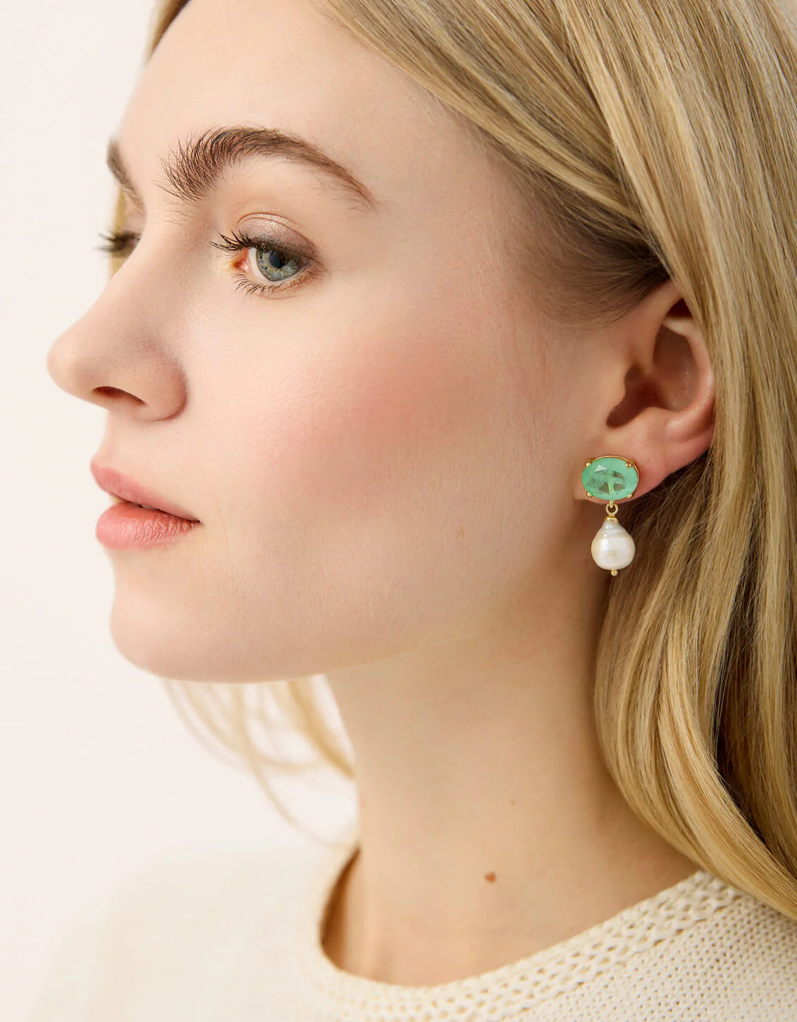 Spartina 449 | Naiad Pearl Earrings Sea Foam