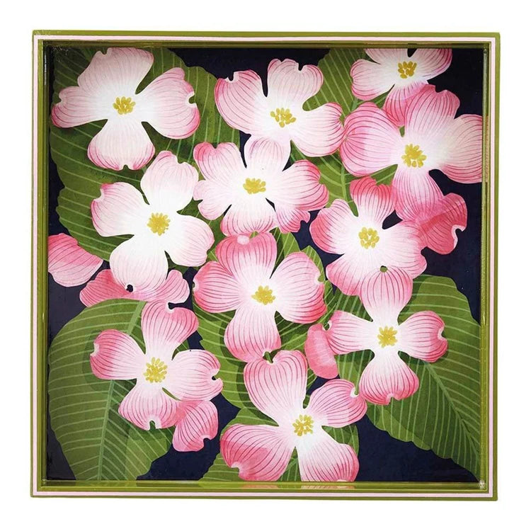 ROCKFLOWERPAPER | Pink Dogwood 15 Inch Square Tray