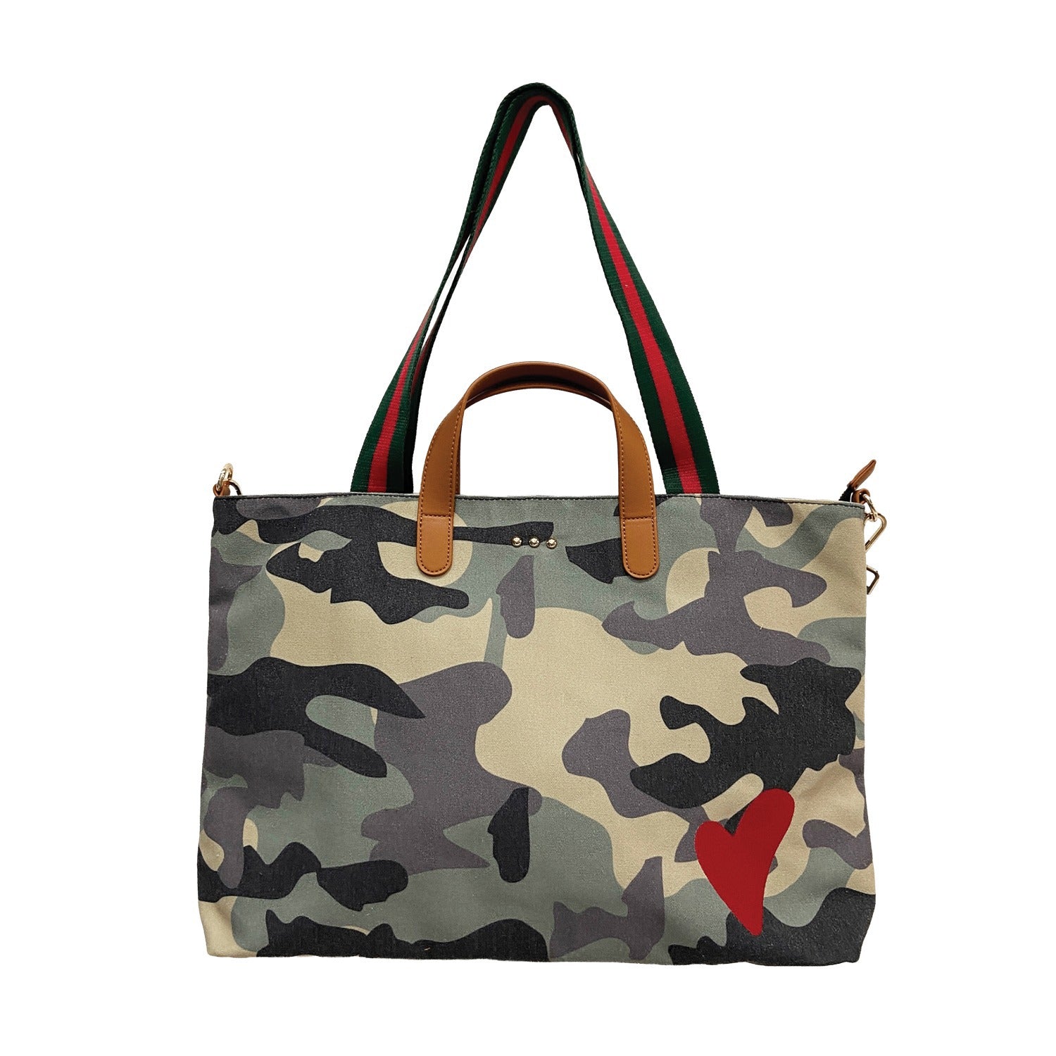 Camo Chelsie Canvas Printed Tote