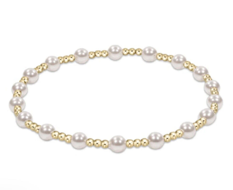 eNewton | Classic Sincerity 4mm Bead Bracelet - Pearl