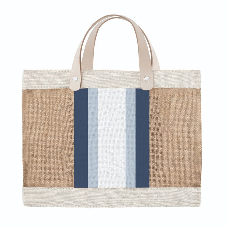 Mini Market Tote - Blue Strp