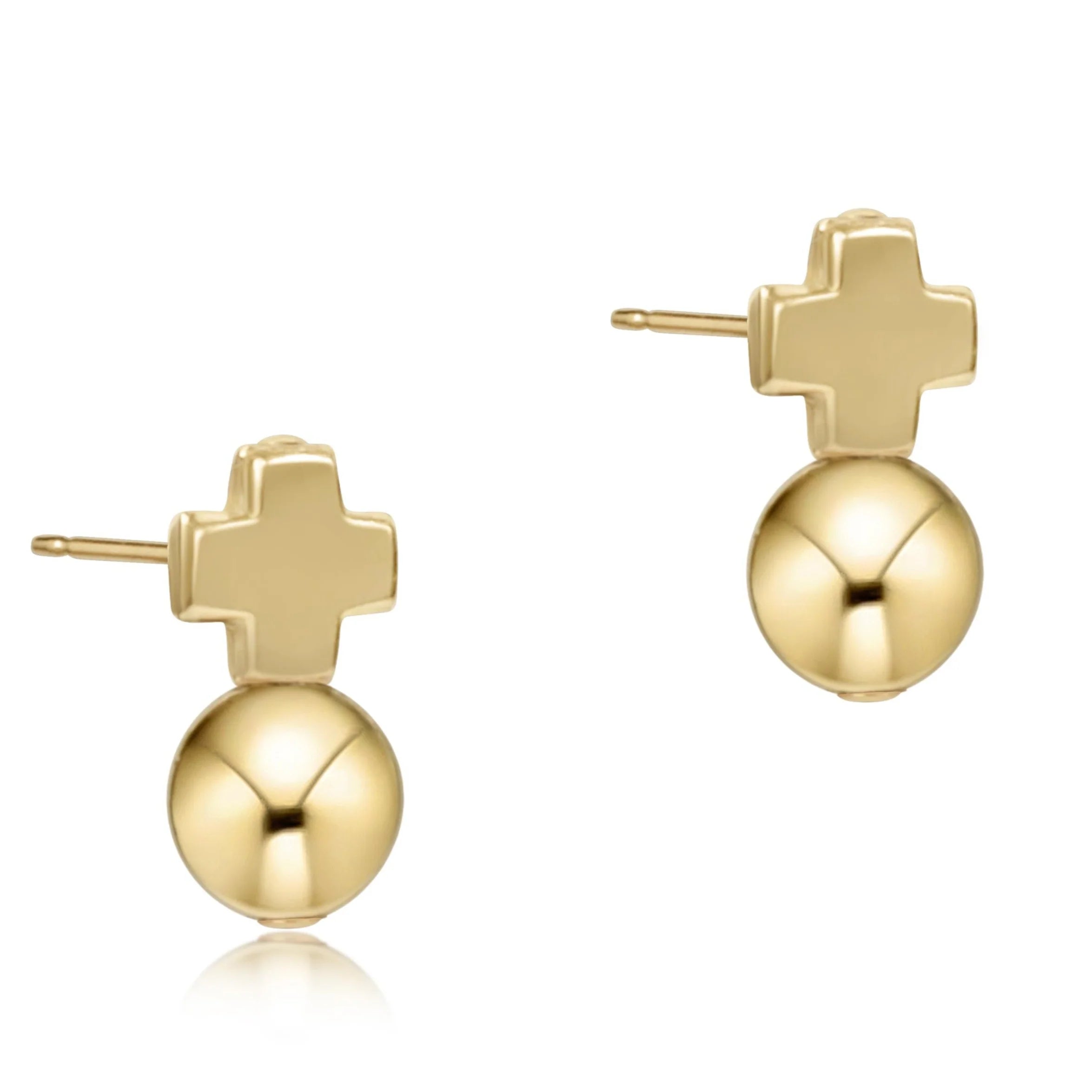 eNewton | Signature Cross Gold Stud