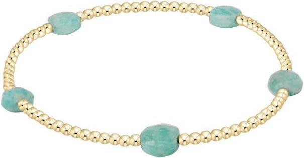 Admire Small Gemstone 2mm Gold Bracelet