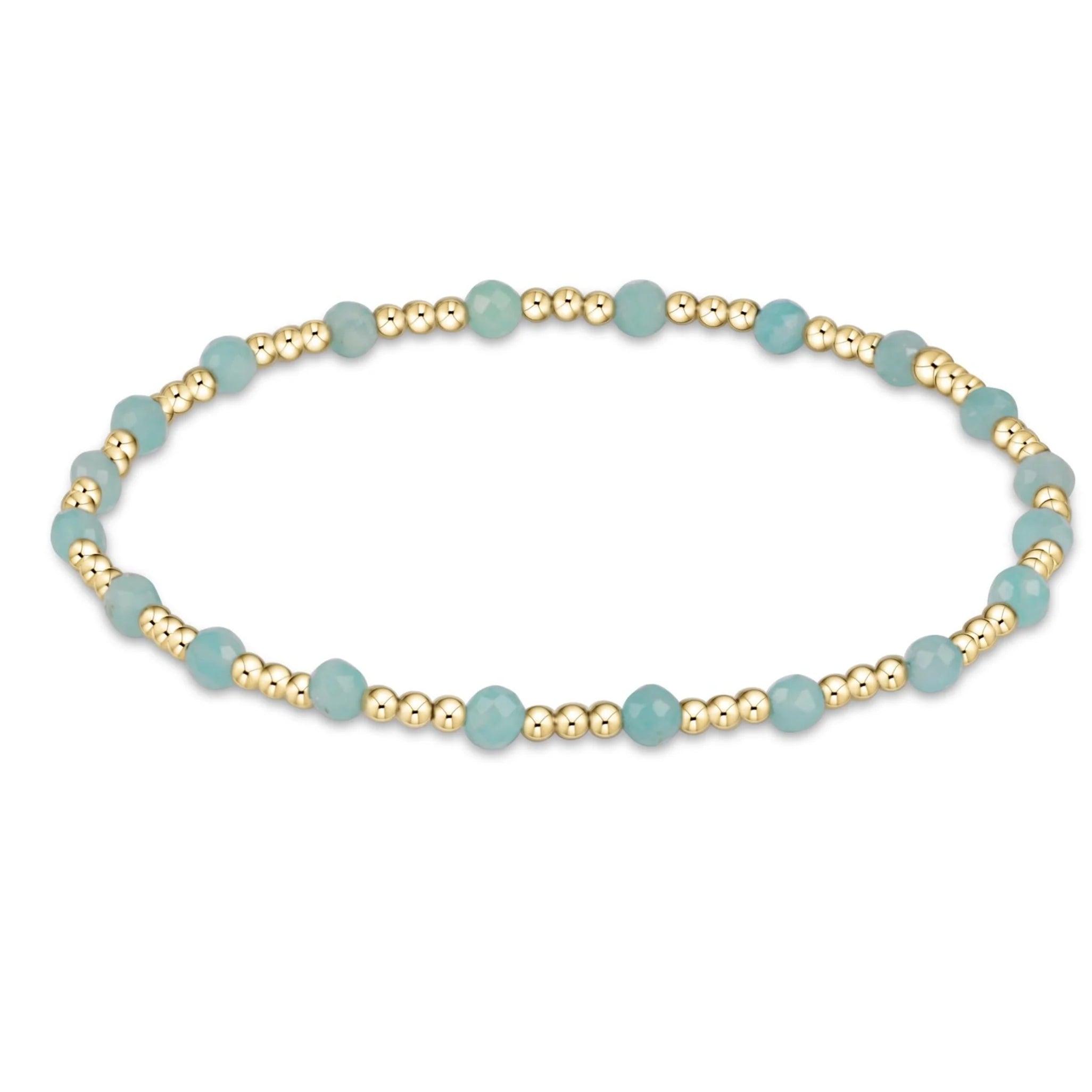 eNewton Extends | Gemstone Gold Sincerity Pattern 3mm Bead Bracelet
