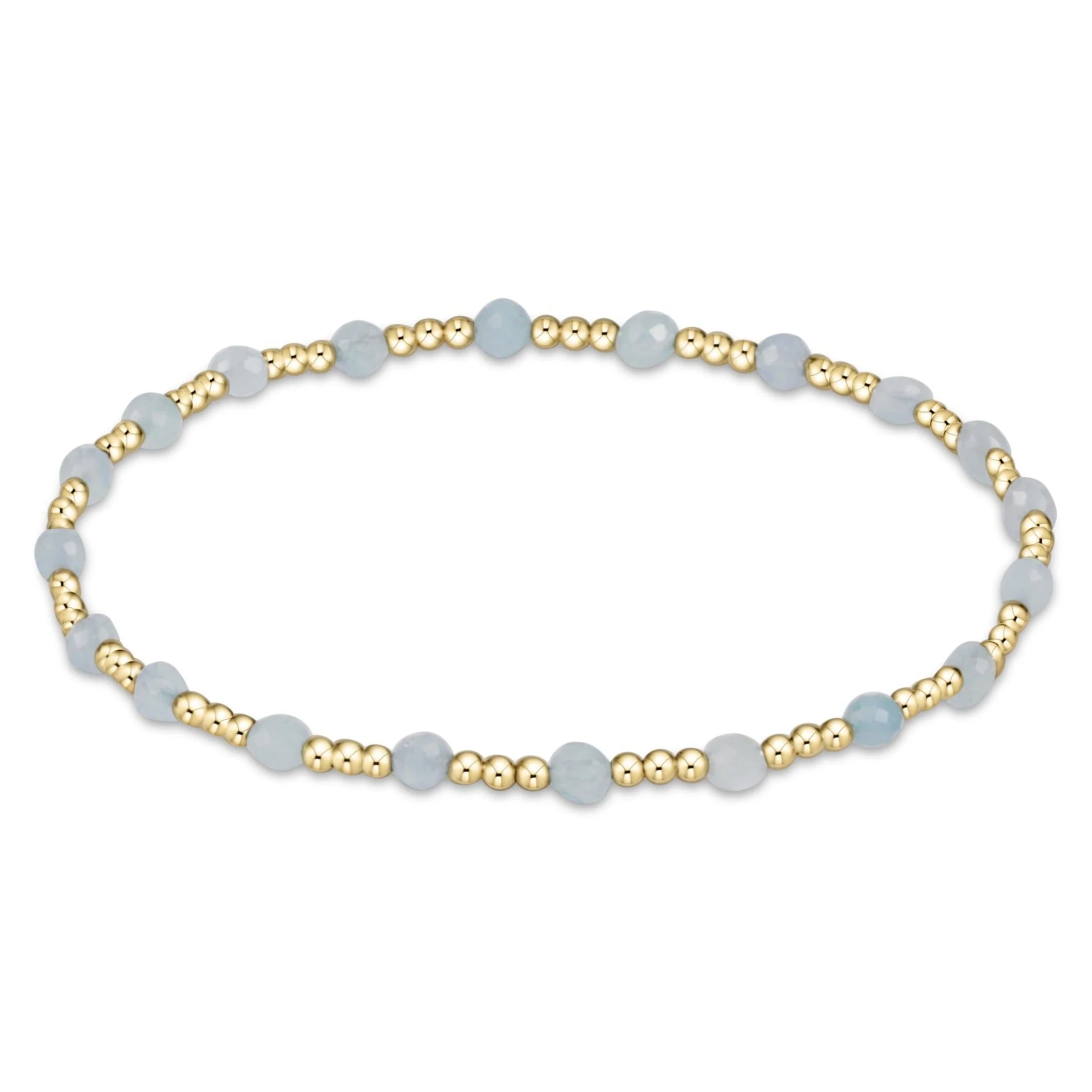 eNewton Extends | Gemstone Gold Sincerity Pattern 3mm Bead Bracelet