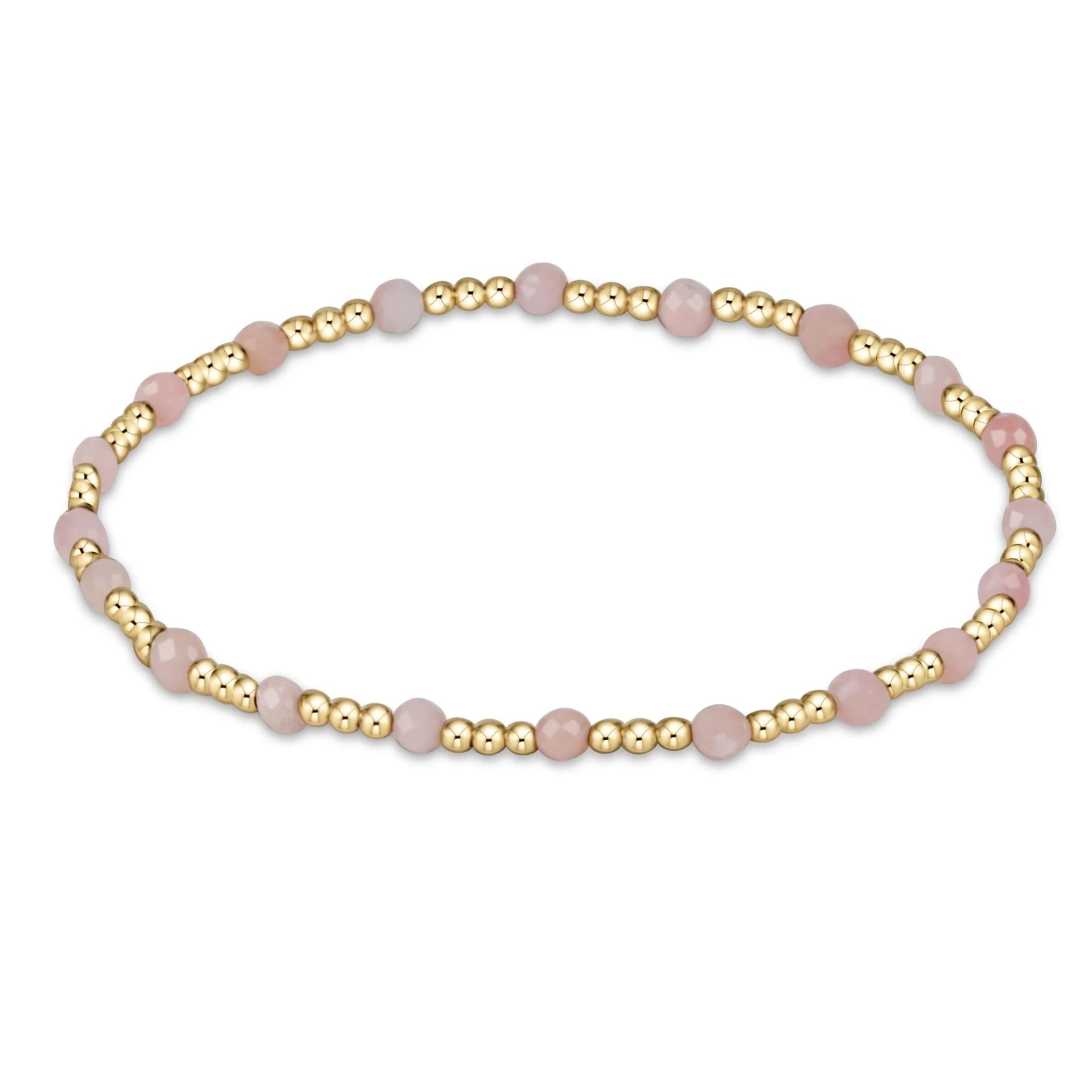 eNewton Extends | Gemstone Gold Sincerity Pattern 3mm Bead Bracelet