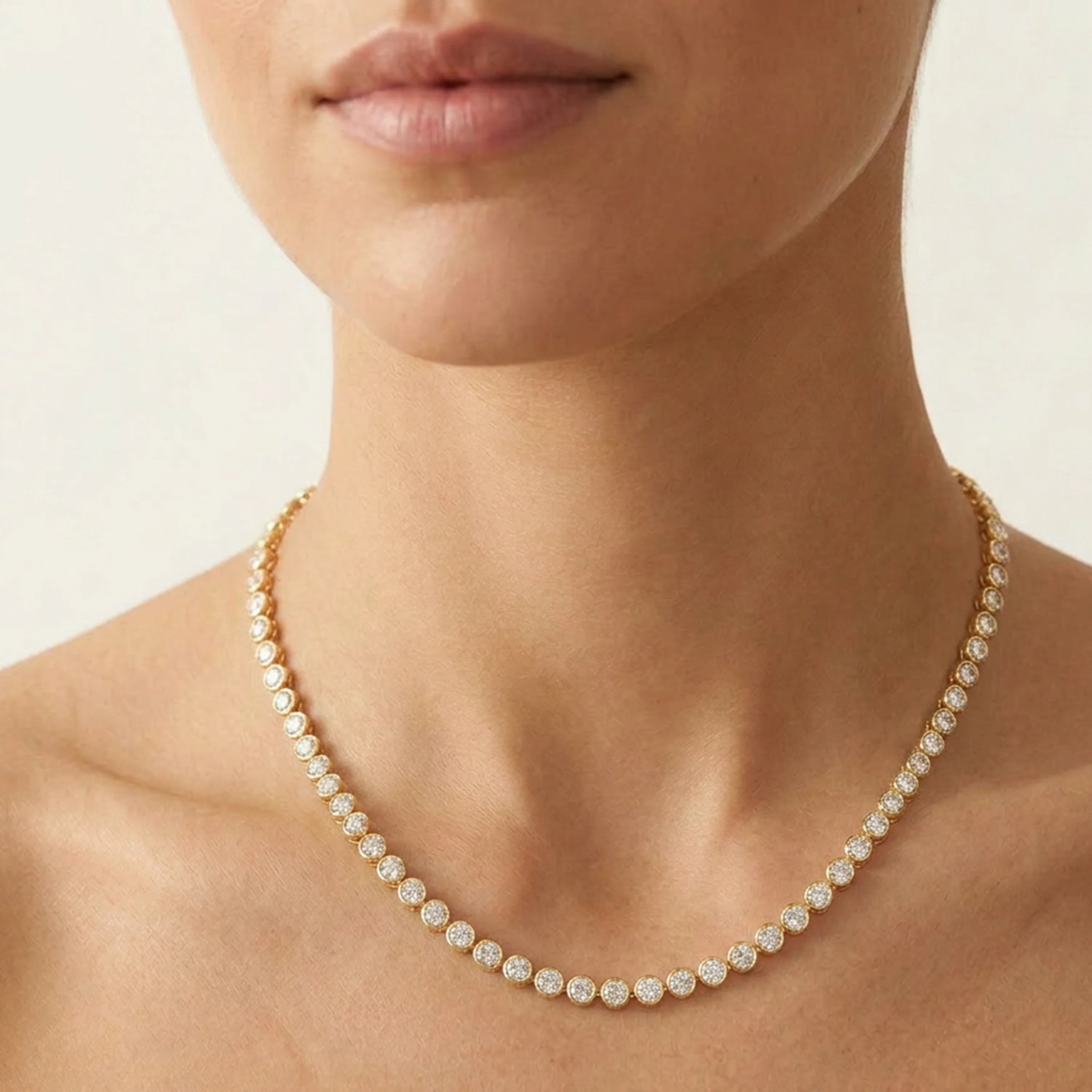 Waterproof Diamond Essential Tennis Necklace