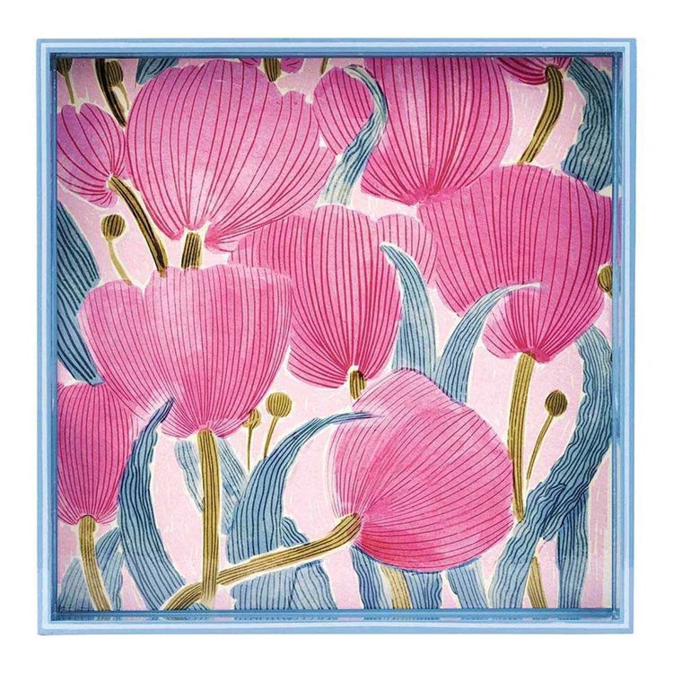ROCKFLOWERPAPER | Tulip Blooms 15 Inch Square Tray