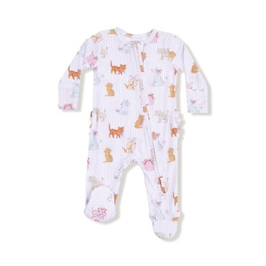 Angel Dear | 2 Way Ruffle Back Zipper Footie - Fancy Pets