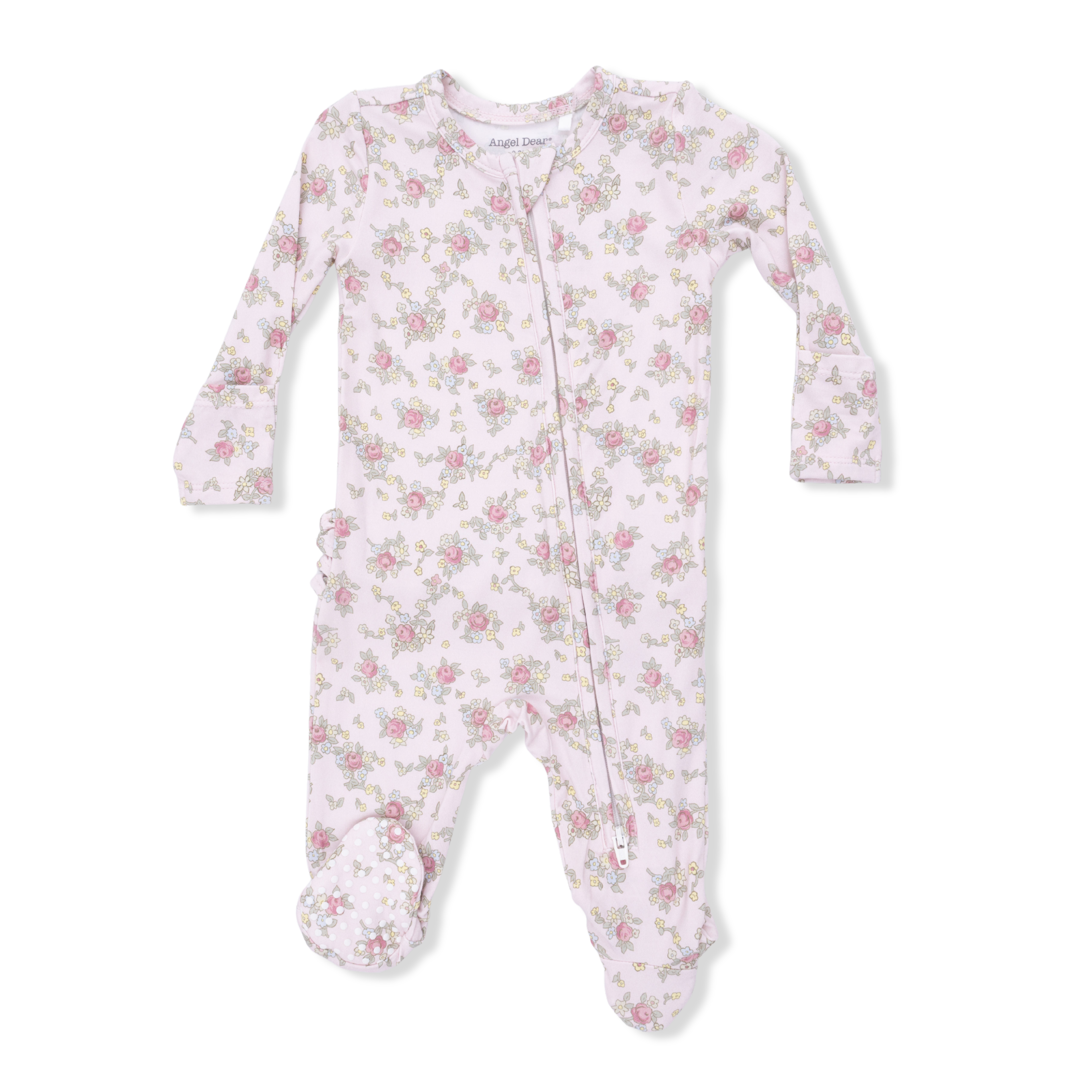 Angel Dear | Edith's Rose Garden 2 Way Ruffle Back Zipper Footie