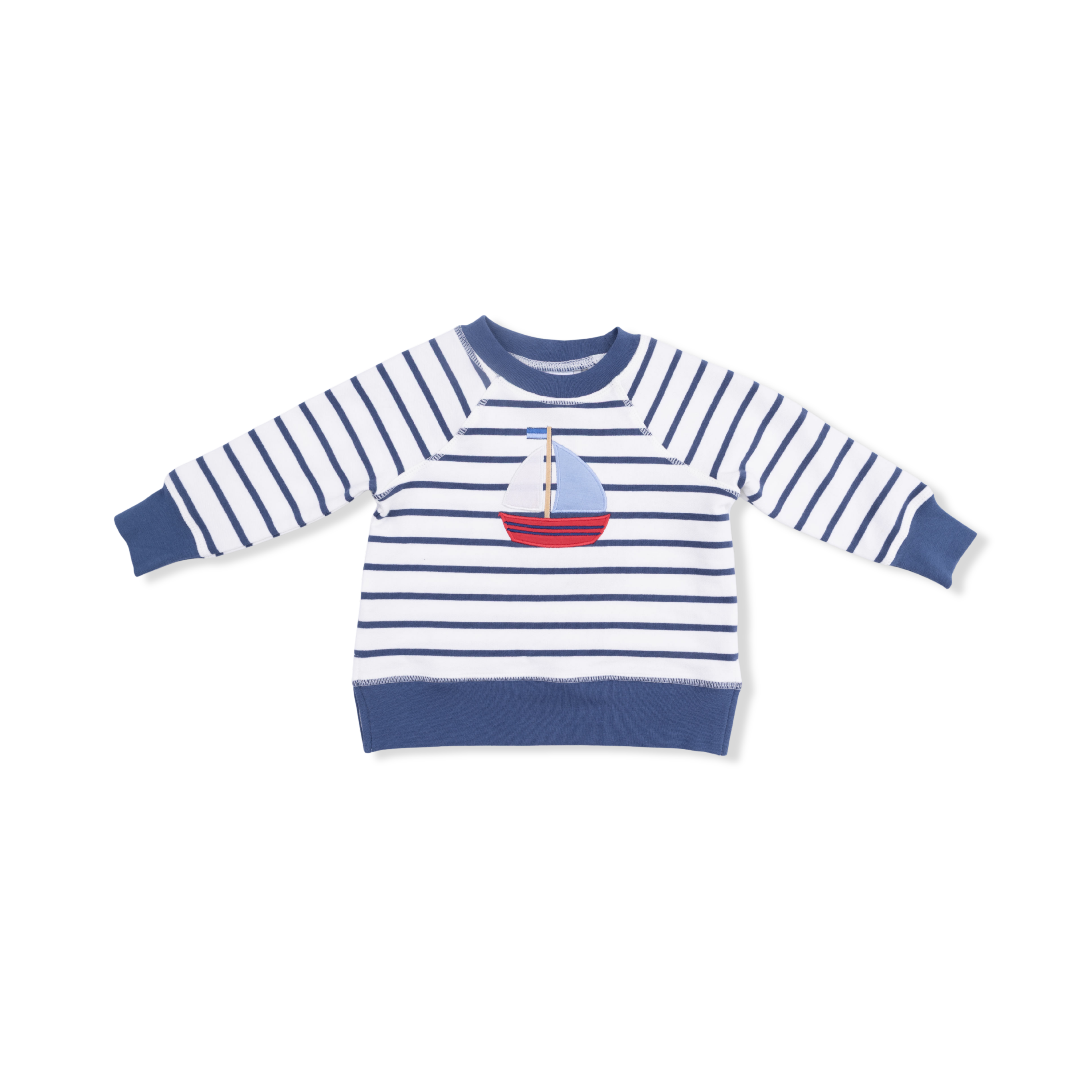 Angel Dear | Bubbly Sailboat French Terry Raglan Sweatshirt