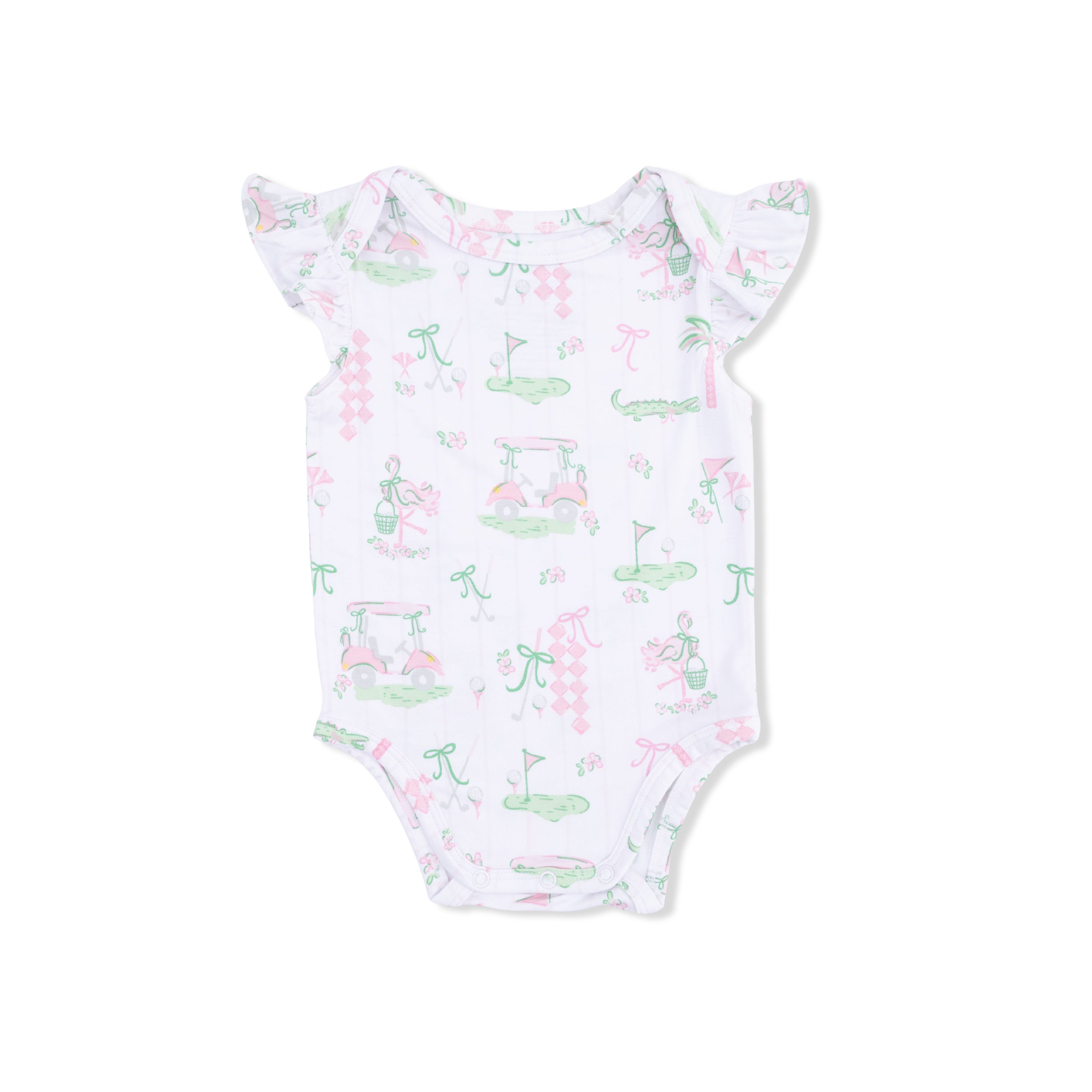 Angel Dear | Pretty Golf - Ruffle Sleeve Bodysuit