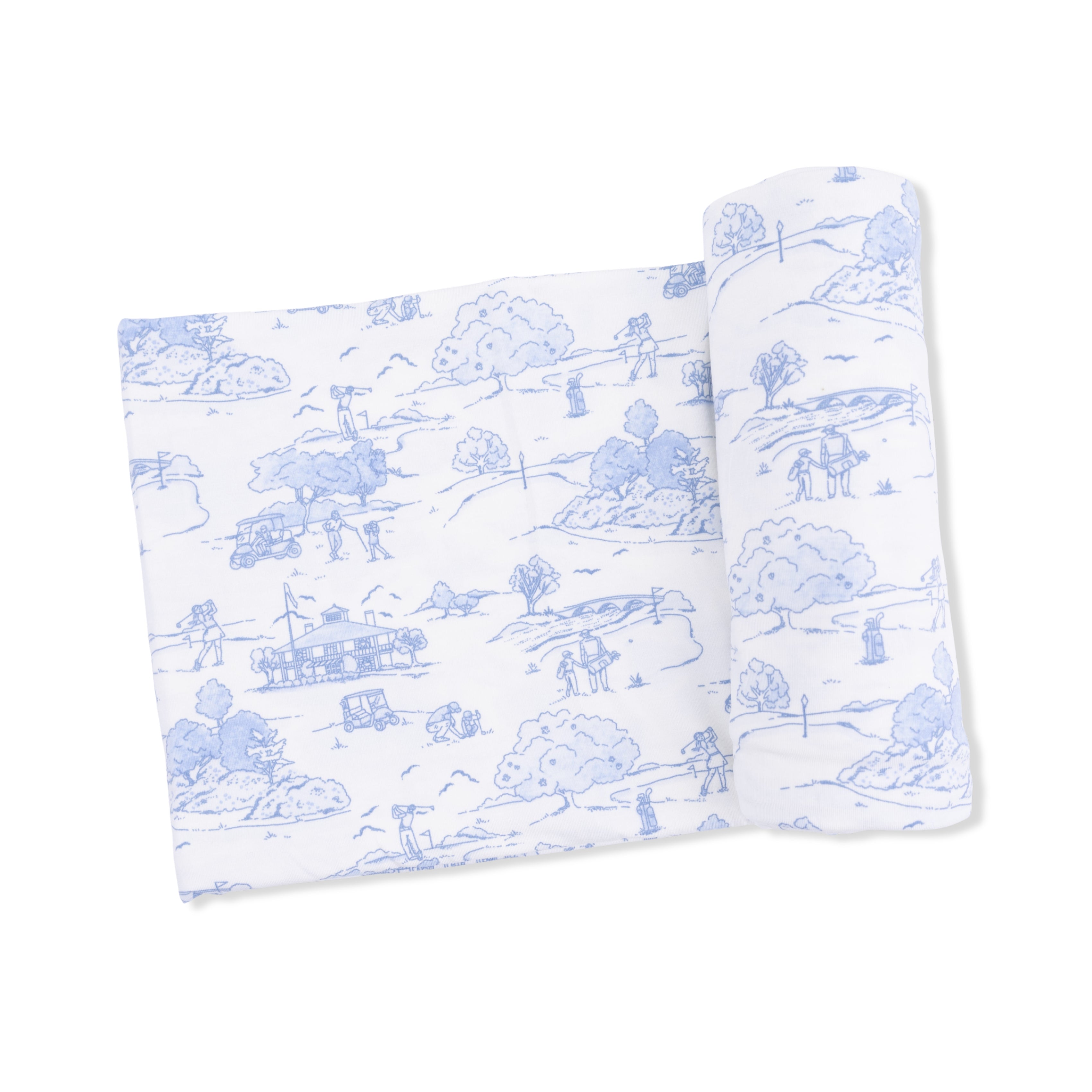 Angel Dear | Golf Toile Swaddle Blanket