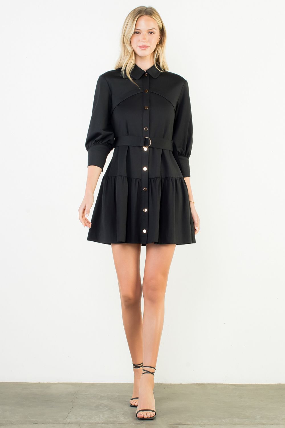 Julia Button Front Mini Dress