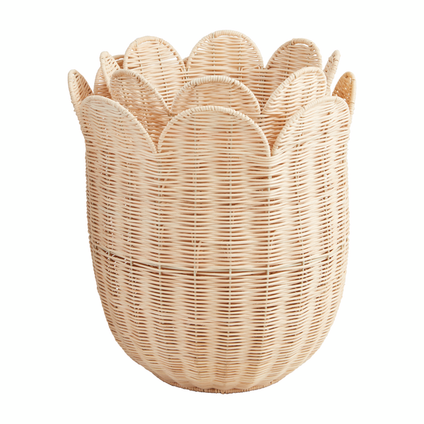 MudPie | Scallop Wicker Basket