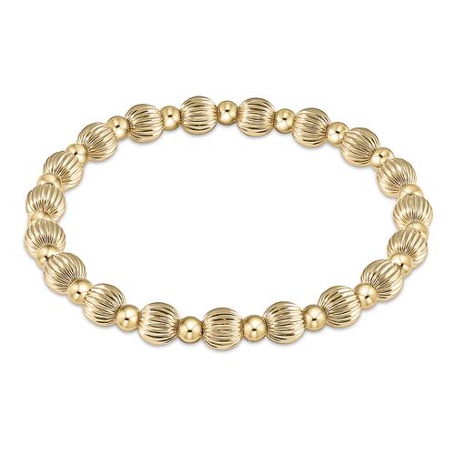 eNewton | Dignity Grateful Gold 6mm Bead Bracelet