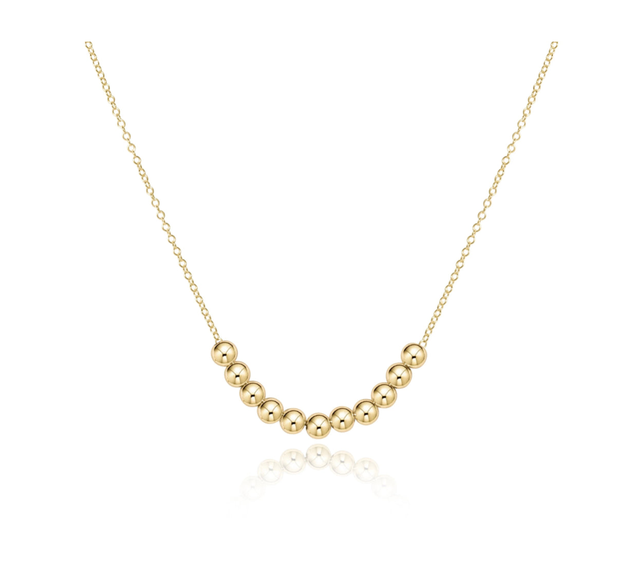 eNewton | 16" Classic Beaded Bliss Gold Necklace