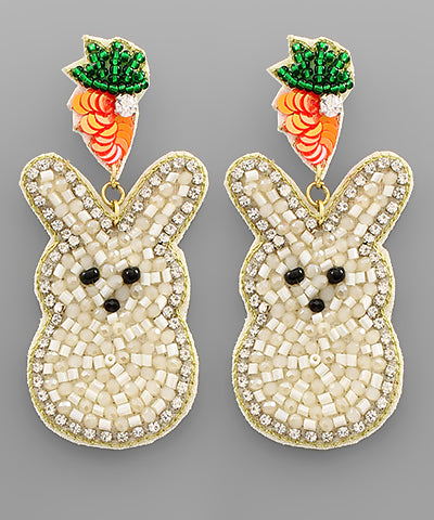 Colorful Teardrop Easter Rabbit Wooden Drop Dangle Earrings Bunny Carrot  Egg Double Sided Leopard Print for Women Girls Lovely Handmade Jewelry 