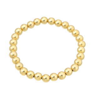 eNewton | Classic Gold 7mm Bead Bracelet