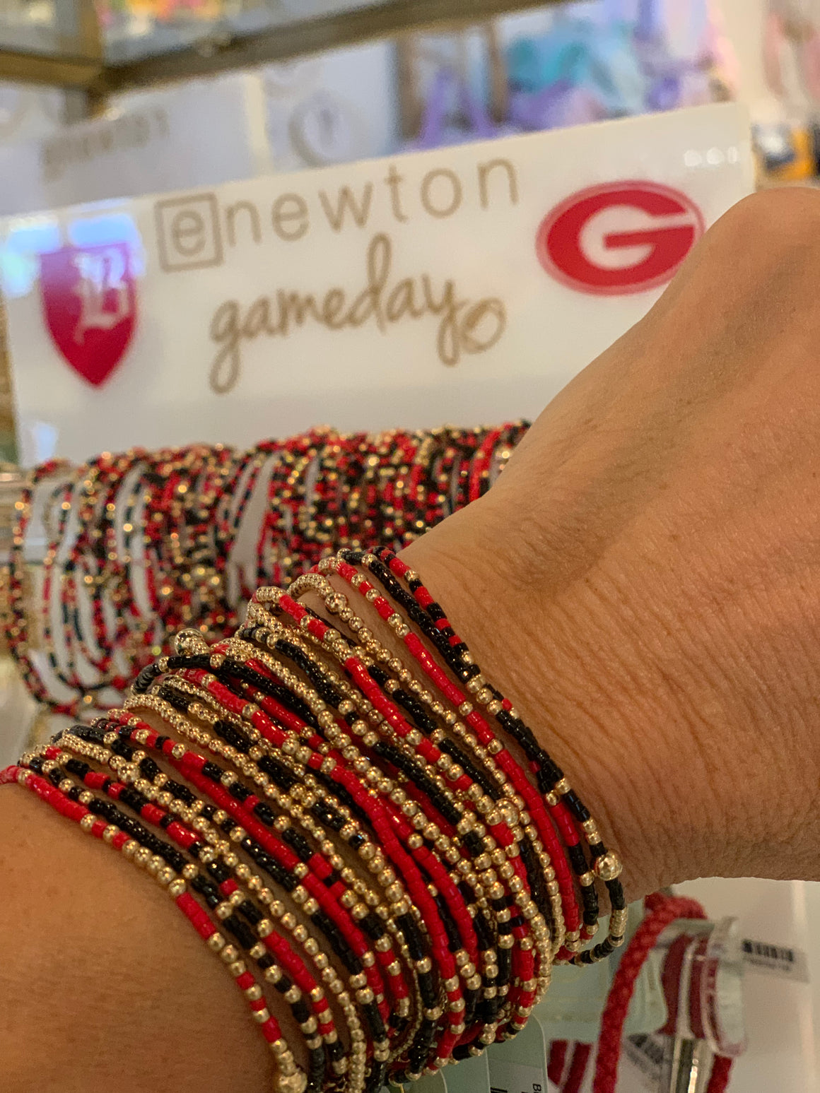eNewton | Gameday Hope Unwritten Bracelets - Bright Red / Onyx