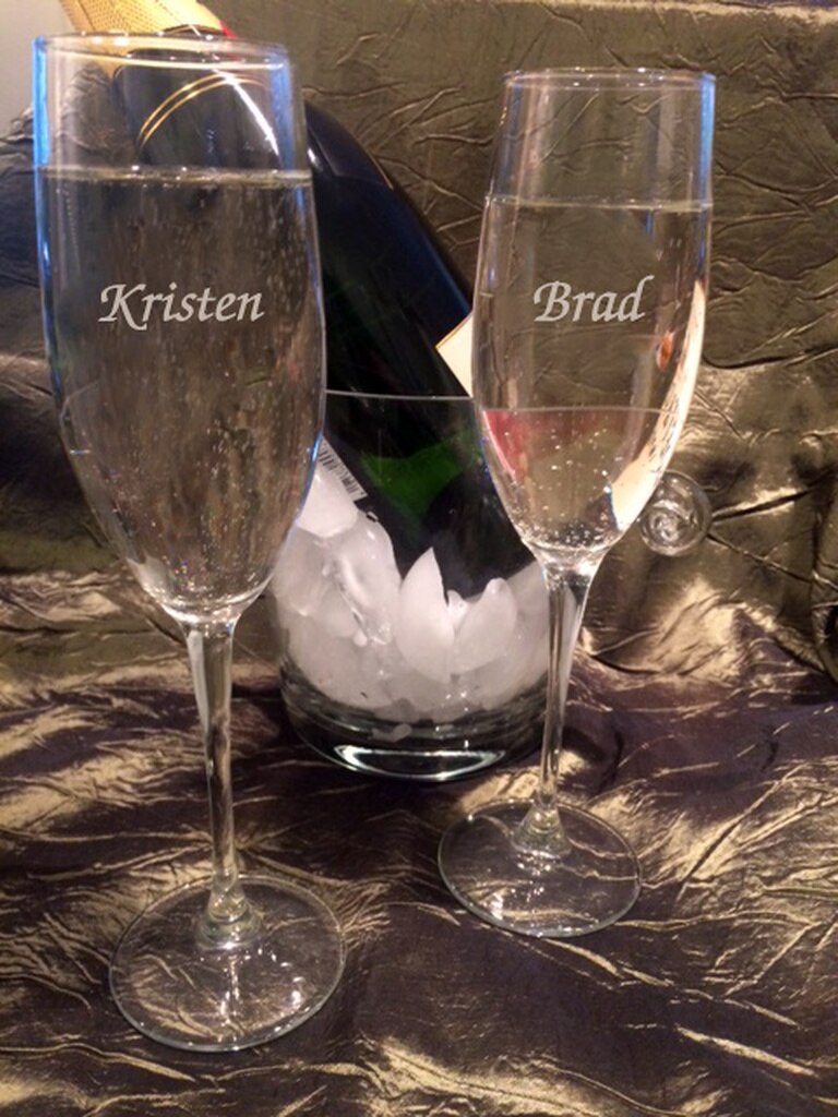 Personalized Classic Champagne Flute Set