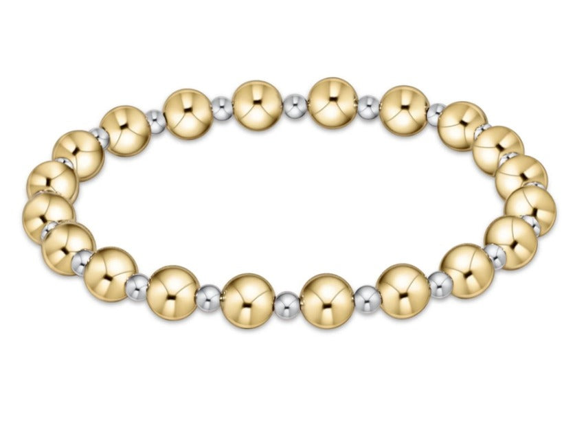 eNewton extends | Classic Grateful 6mm Bead Bracelet - Mixed Metal