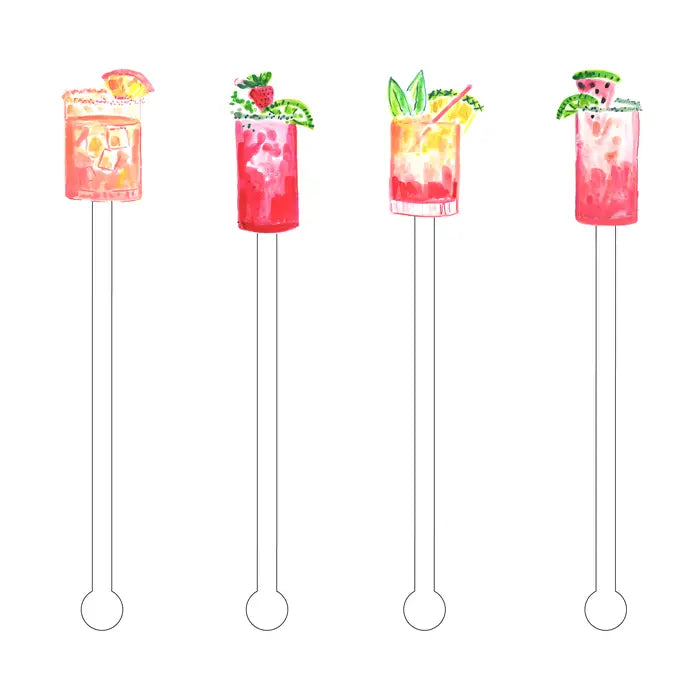 Acrylic Sticks | Summer Cocktail Stir Sticks