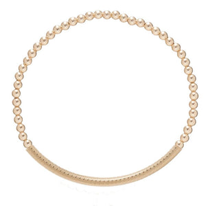 eNewton | Classic Gold 3mm Bliss Bar Textured Bracelet
