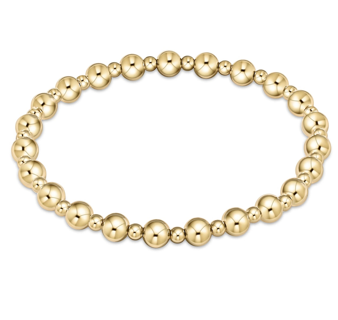 eNewton extends | Classic Grateful 5mm Bead Bracelet - Gold